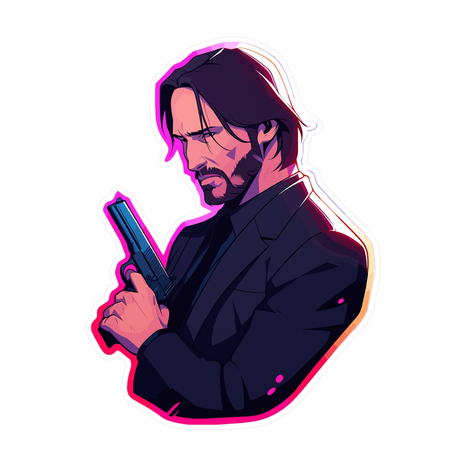 John Wick Sticker Decal: Powerful Design with Satin Finish & Water Resistance
