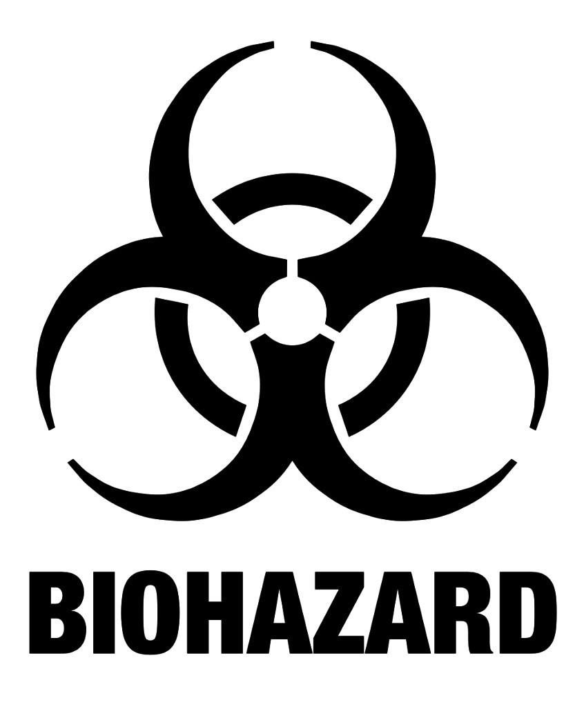2x compatible BIOHAZARD WARNING Decal Vinyl Sticker