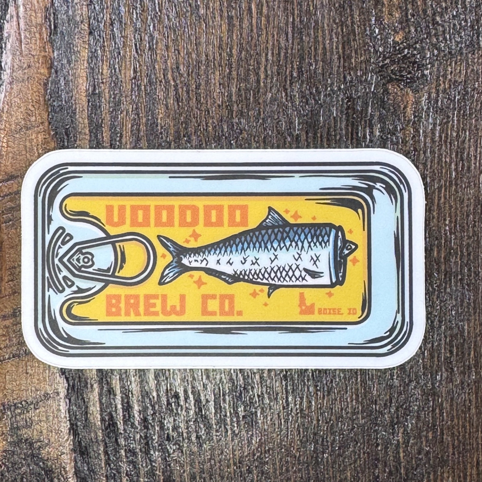 Voodoo Brew Co – Fish – Tuna Can – Beer Sticker – Label