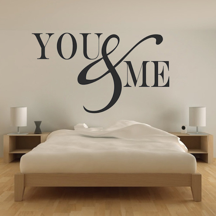 You And Me Wall Decal Romantic Wallpaper Anniversary Removable Decor Design, g31