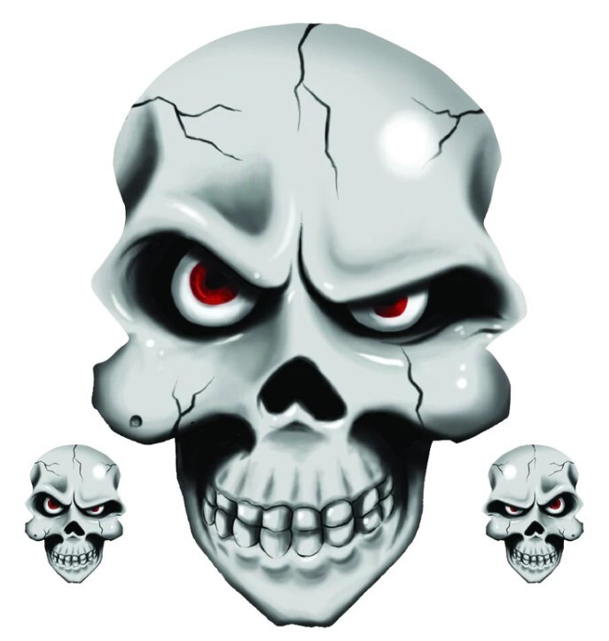 NEW LETHAL THREAT BLOODSHOT EYEBALL SKULL DECAL STICKER 6″x6″ LT88115