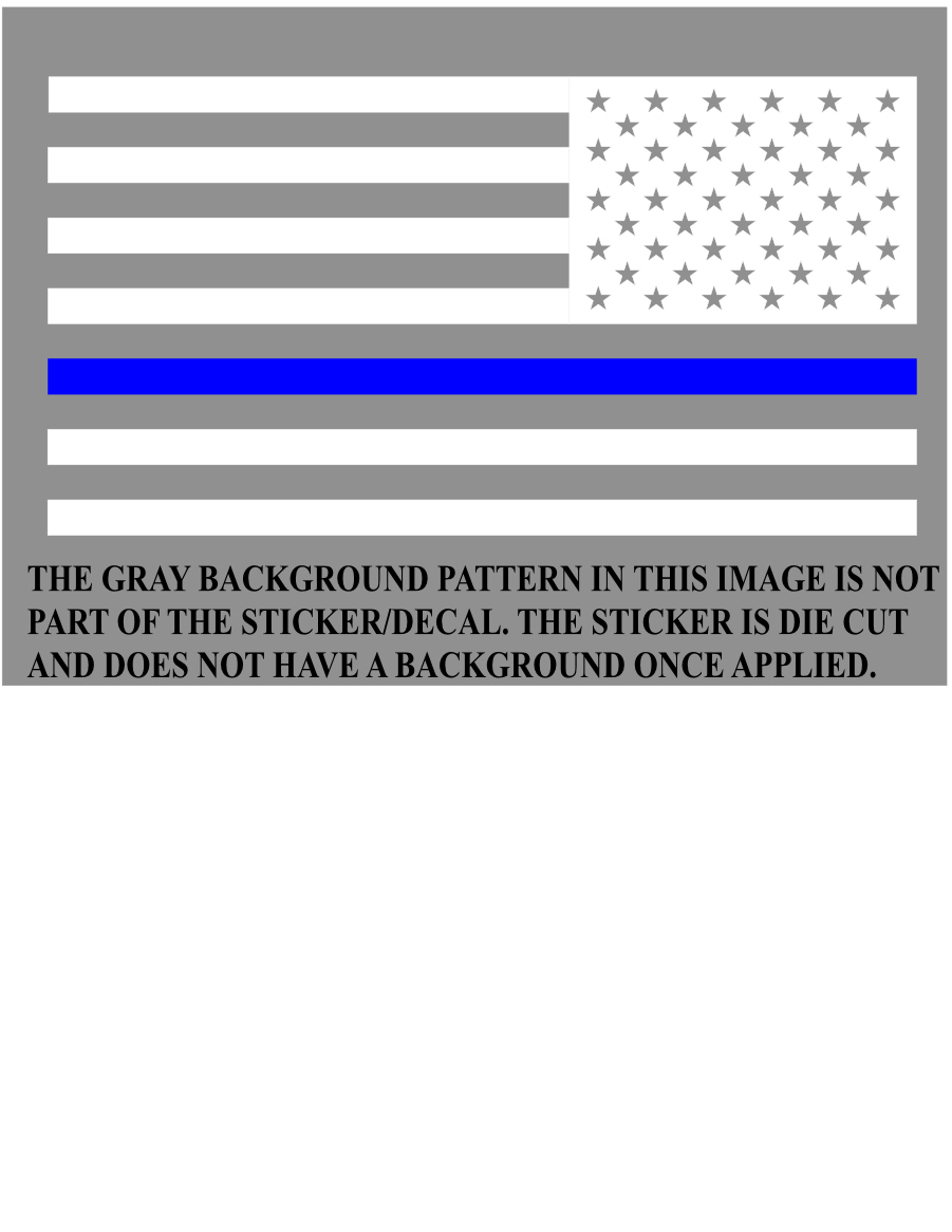 THIN BLUE LINE LH/REVERSED AMERICAN FLAG LAW ENFORCEMENT/POLICE Window Decal