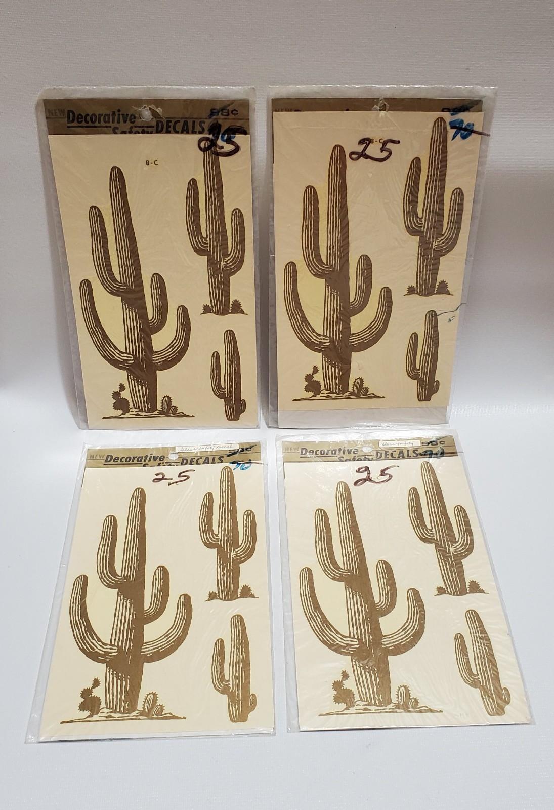Vintage Lot Art Decals, Fruit & Floral, Children’s, Shells, Snowflakes, Cactus