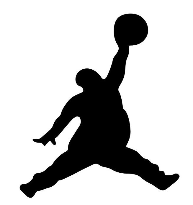 Fat Michael Air Jordan Jumpman Vinyl Decal Car Window Sticker Funny Die Cut