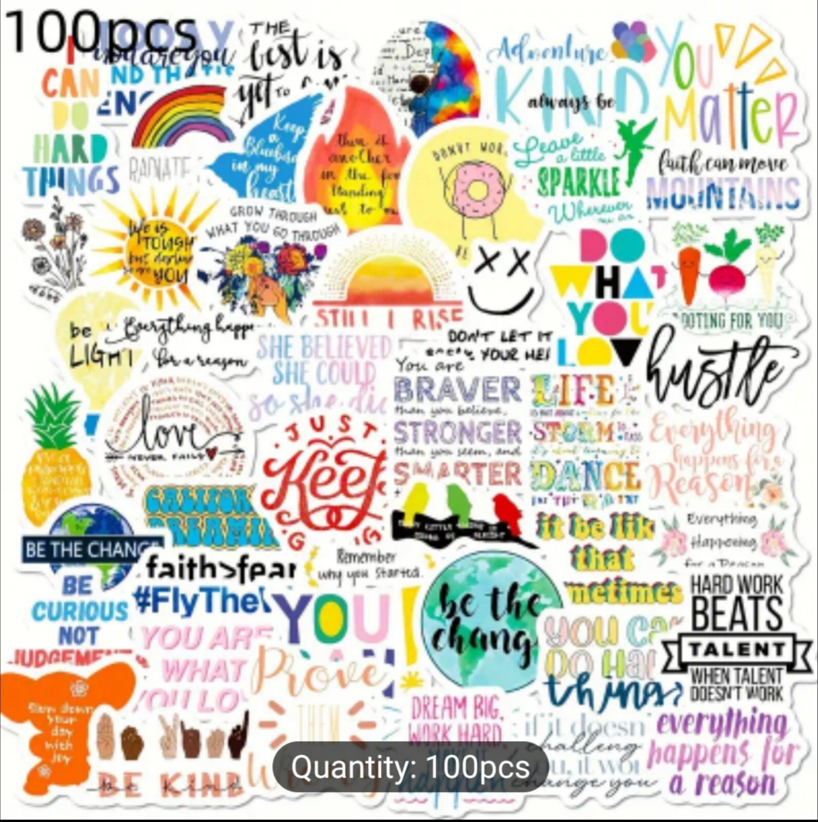 10 PCS Mini Inspirational Quotes Sayings Stickers BRAND NEW