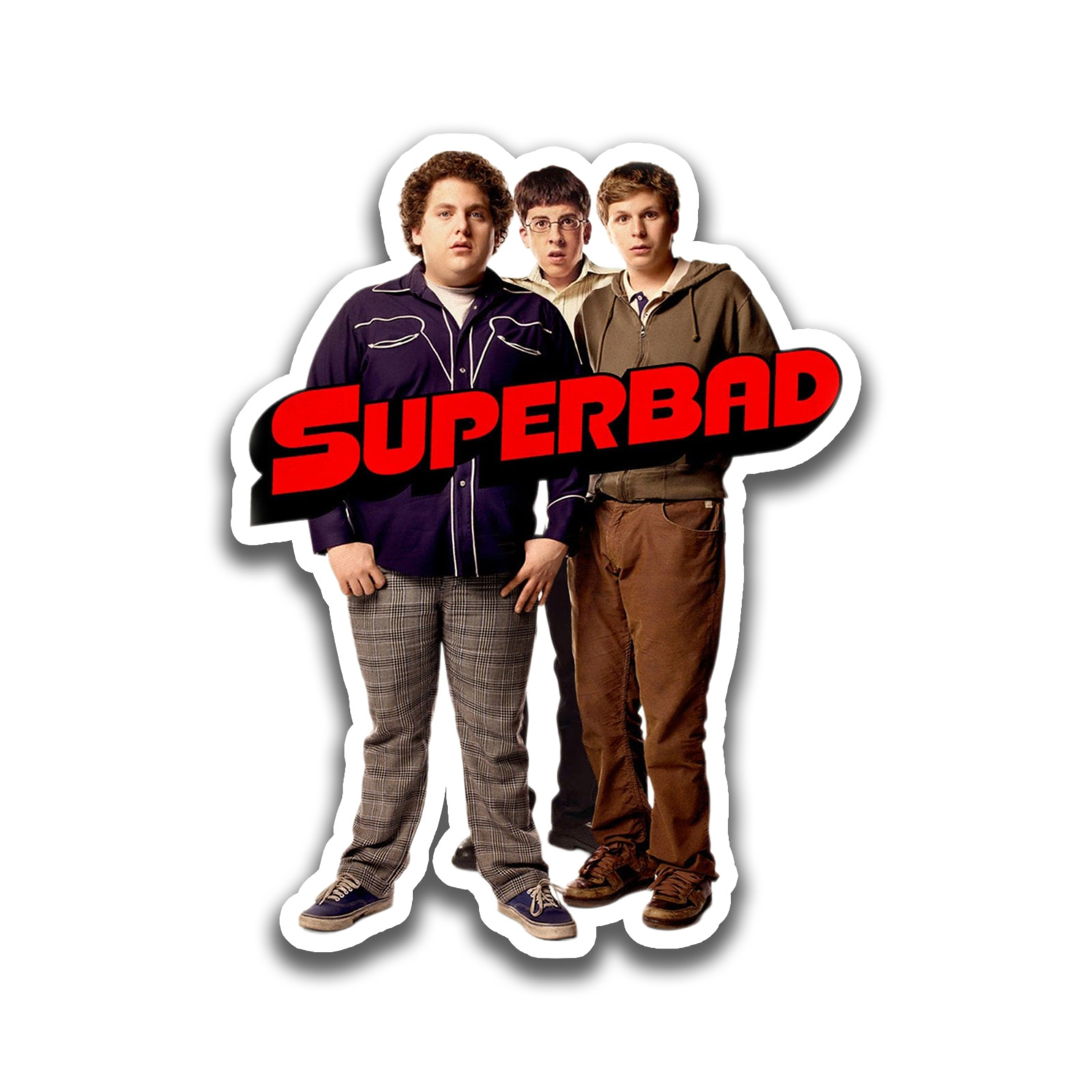 SuperBad Sticker 4 inch Vinyl Decal Movie Memorabilia High Res High Gloss