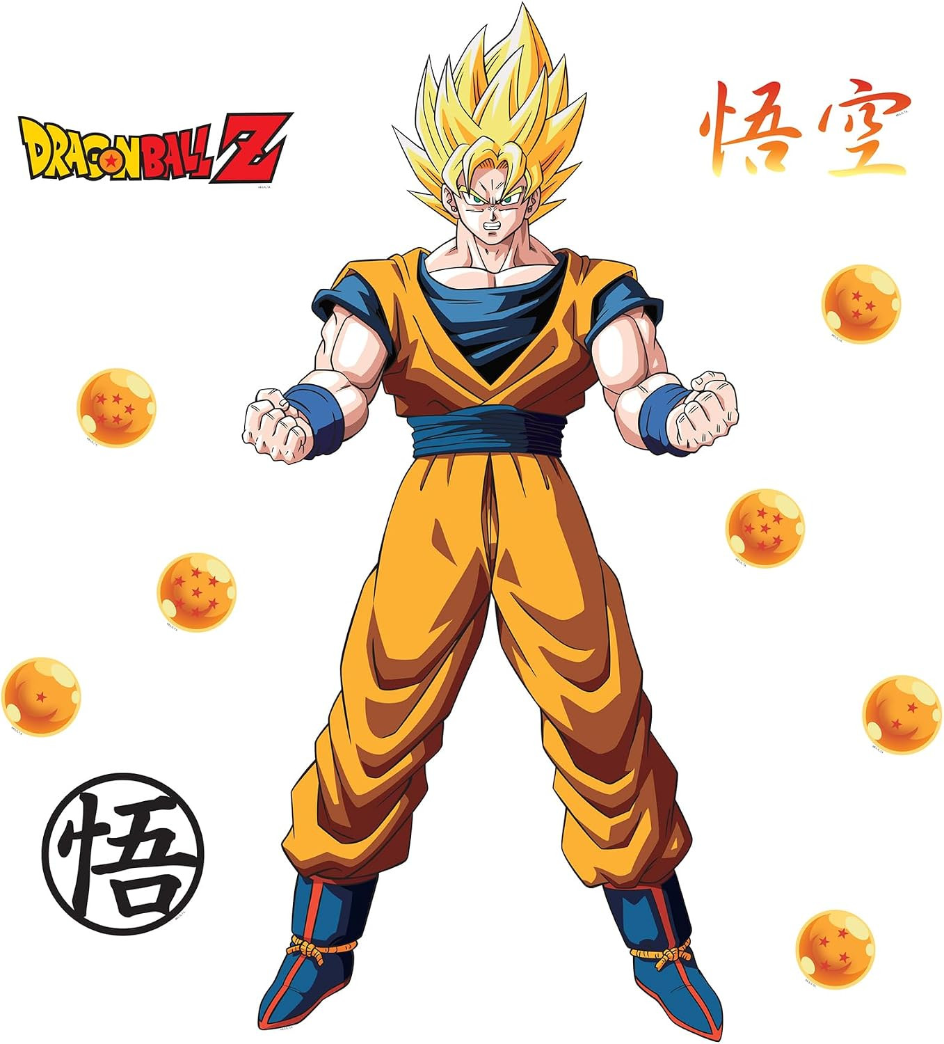 Dragon Ball Z Goku Character Wall Decals, RMDM5583