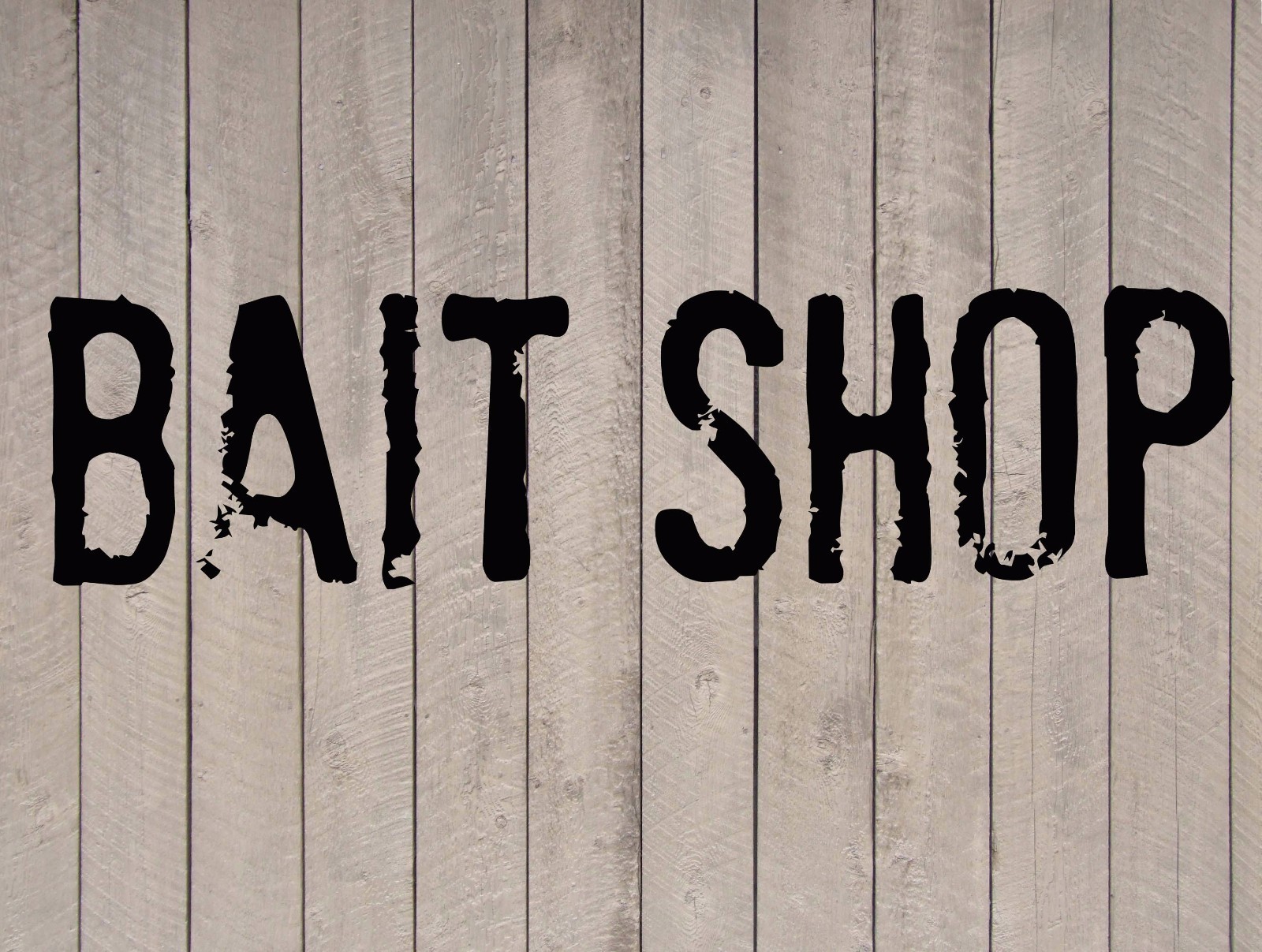 Bait Shop Beach Wall Quote Vinyl Sticker Decal 5″h x 22″w