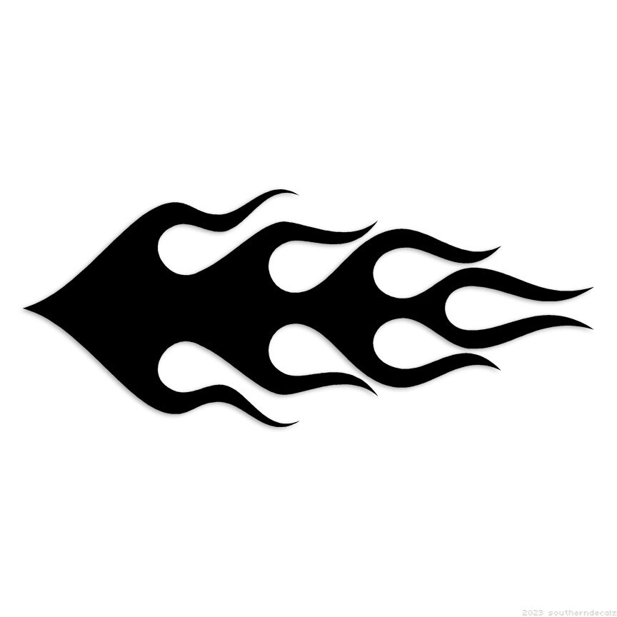 Flames Fire – Decal Sticker – Multiple Colors & Sizes – ebn7269