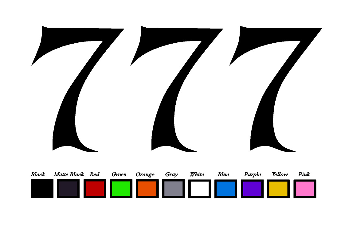 Lucky 7’s LOGO Vinyl Decal Sticker Emblem Car Truck Window 4″ 6″ 8″