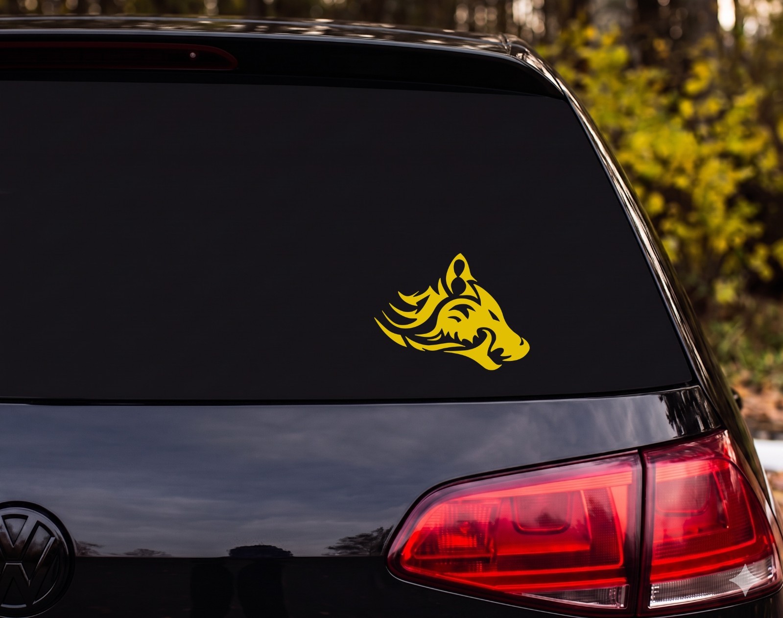 Tribal Wolf Head Profile Die Cut Vinyl Decal Car Window Wall | Hunter Gift