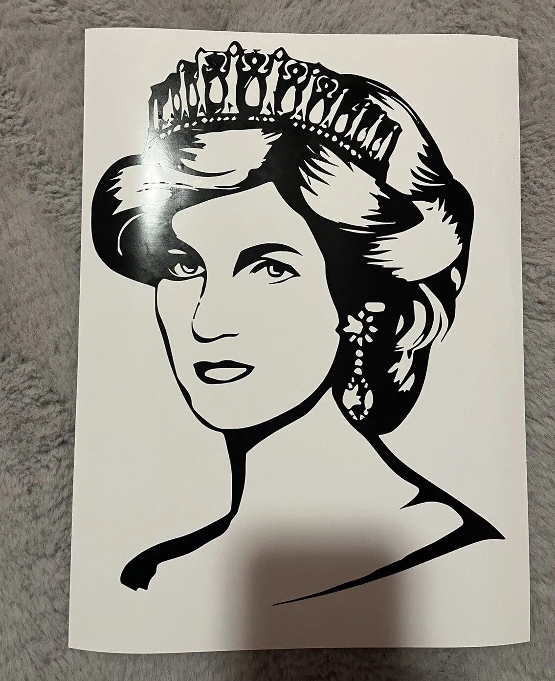Princess Diana Celebrity Decal Sticker 11×8” Removable Vinyl wall art decoration
