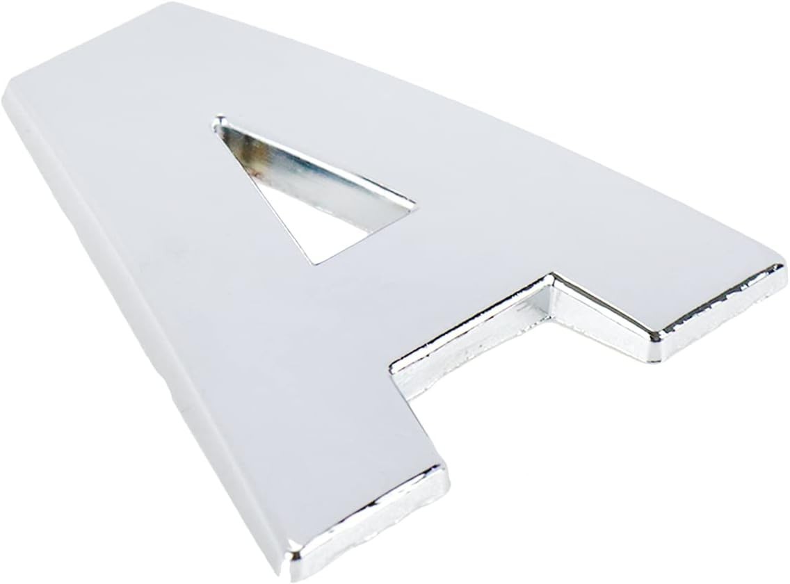 Stylish Zinc Alloy Car Emblem Letter A – Easy Installation Chrome Badge