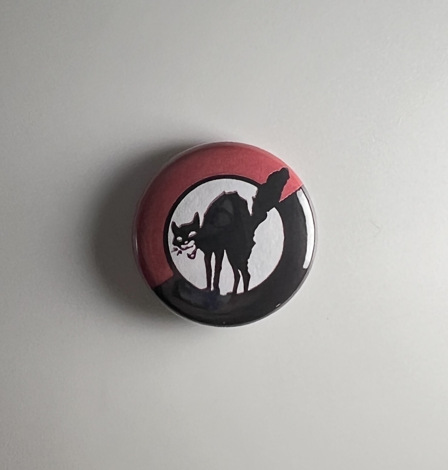Sabo Cat Anarchist Black Cat IWW 1″ Button S046B Badge Pin