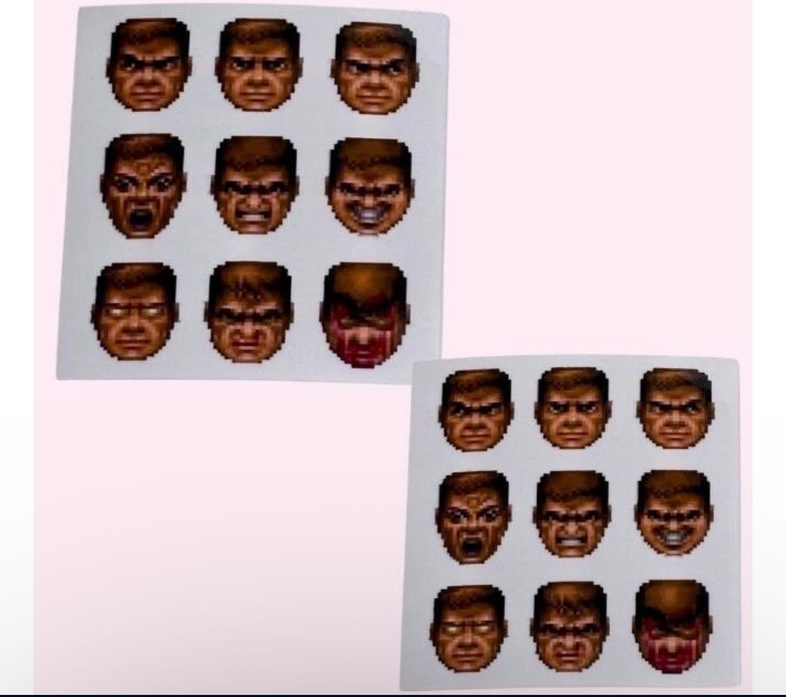 Doomguy Original Doom Head Doom Slayer Video Game Stickers
