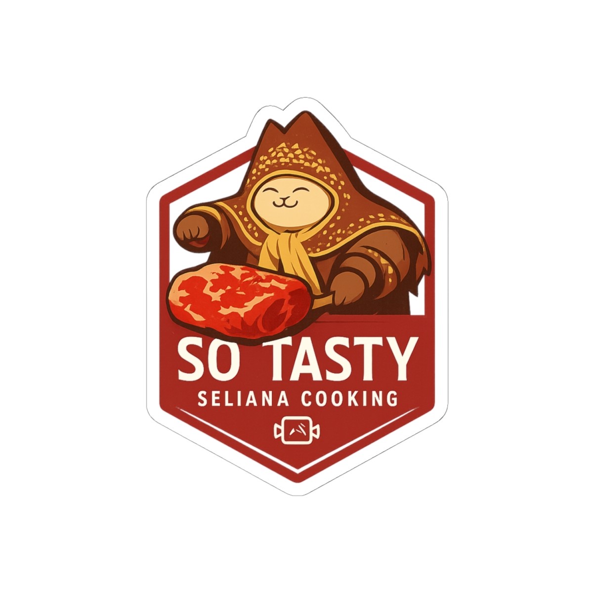 Monster Hunter Seliana Cooking Chef Sticker | Cute Gaming Decal