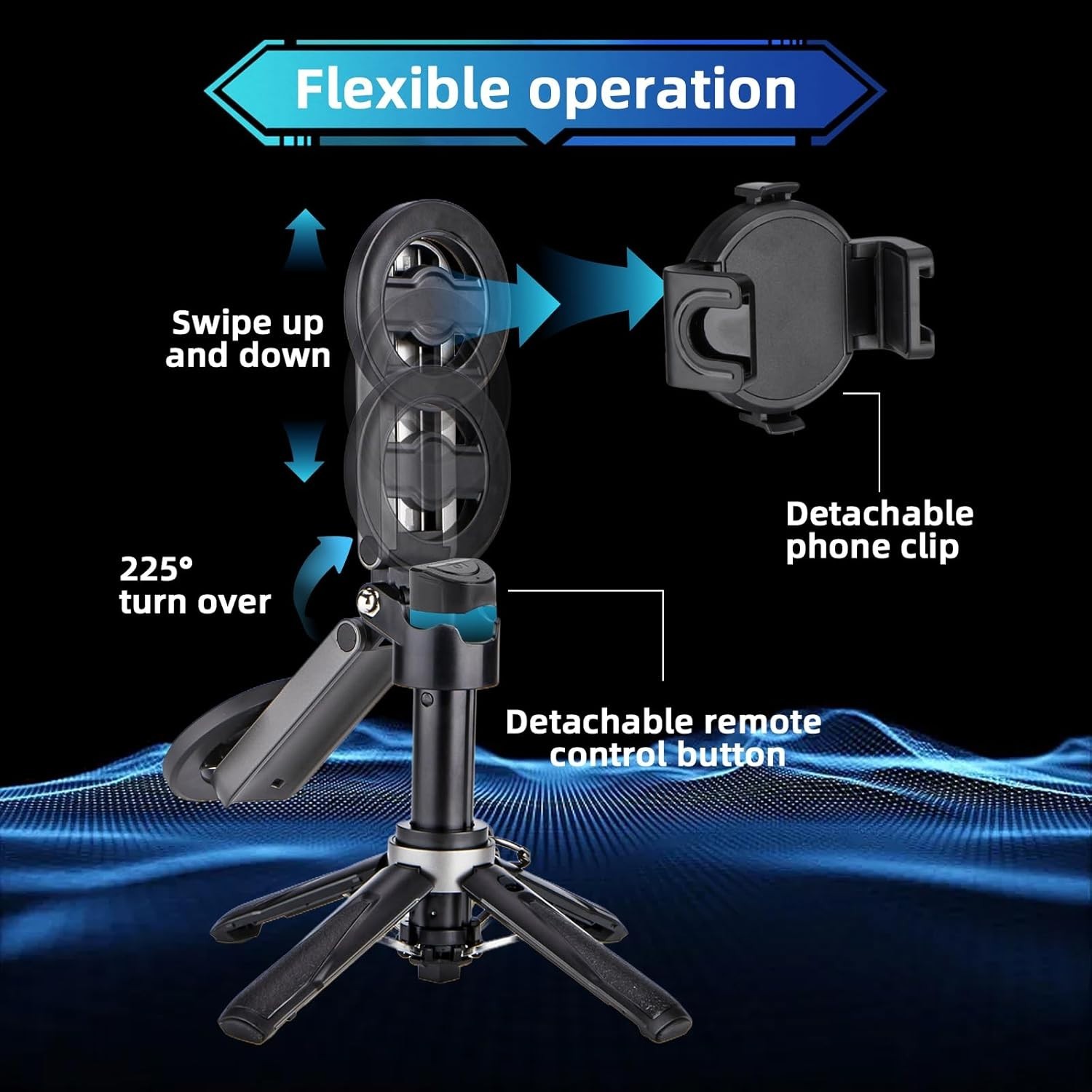 for Magsafe Tripod Stand for iPhone,Portable Pocket Size Selfie Stick with Re…
