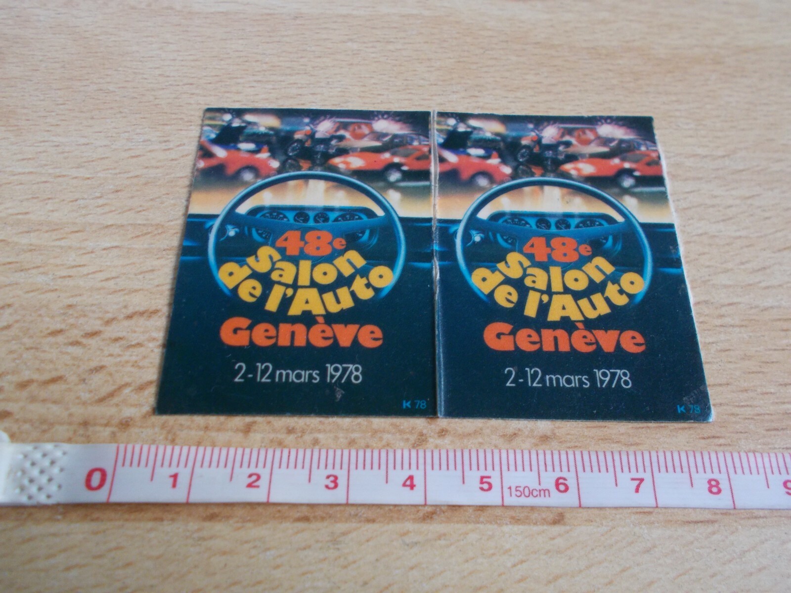 2 Small Stickers 48e Salon De L’Auto Geneve 1978