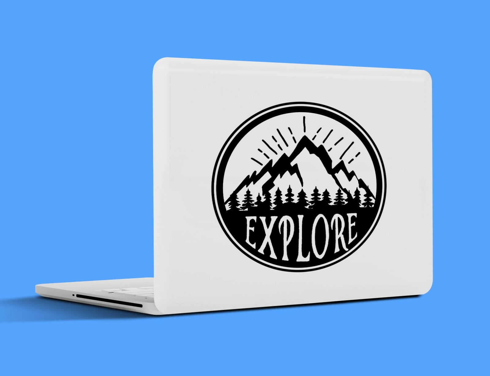 Explore Mountain Wave Sun Beach Bumper Car Window Vinyl Decal Sticker