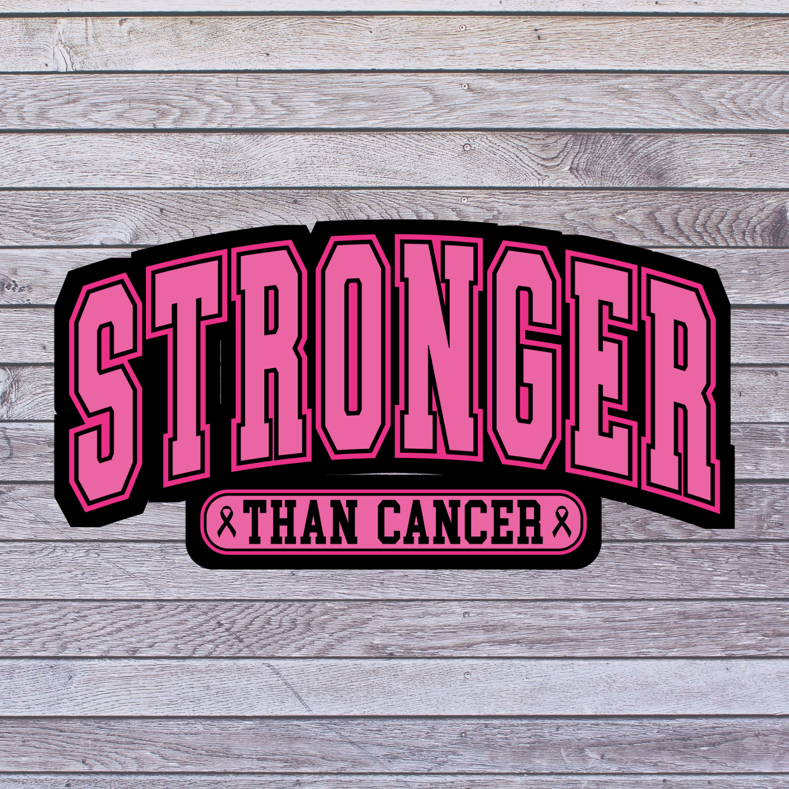 Cancer sticker vinyl decal awareness support breast cancer stronger than cancer