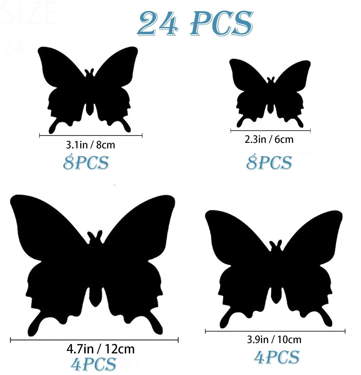 OPSEAM Butterfly Wall Decor 24/48 PCS, Colorful 3D Stickers