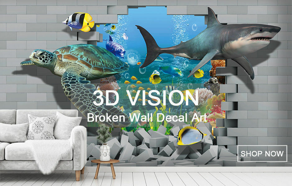 3D Man Hair Cut K57 Barber Shop Window Stickers Vinyl Wallpaper Wall Murals Pan