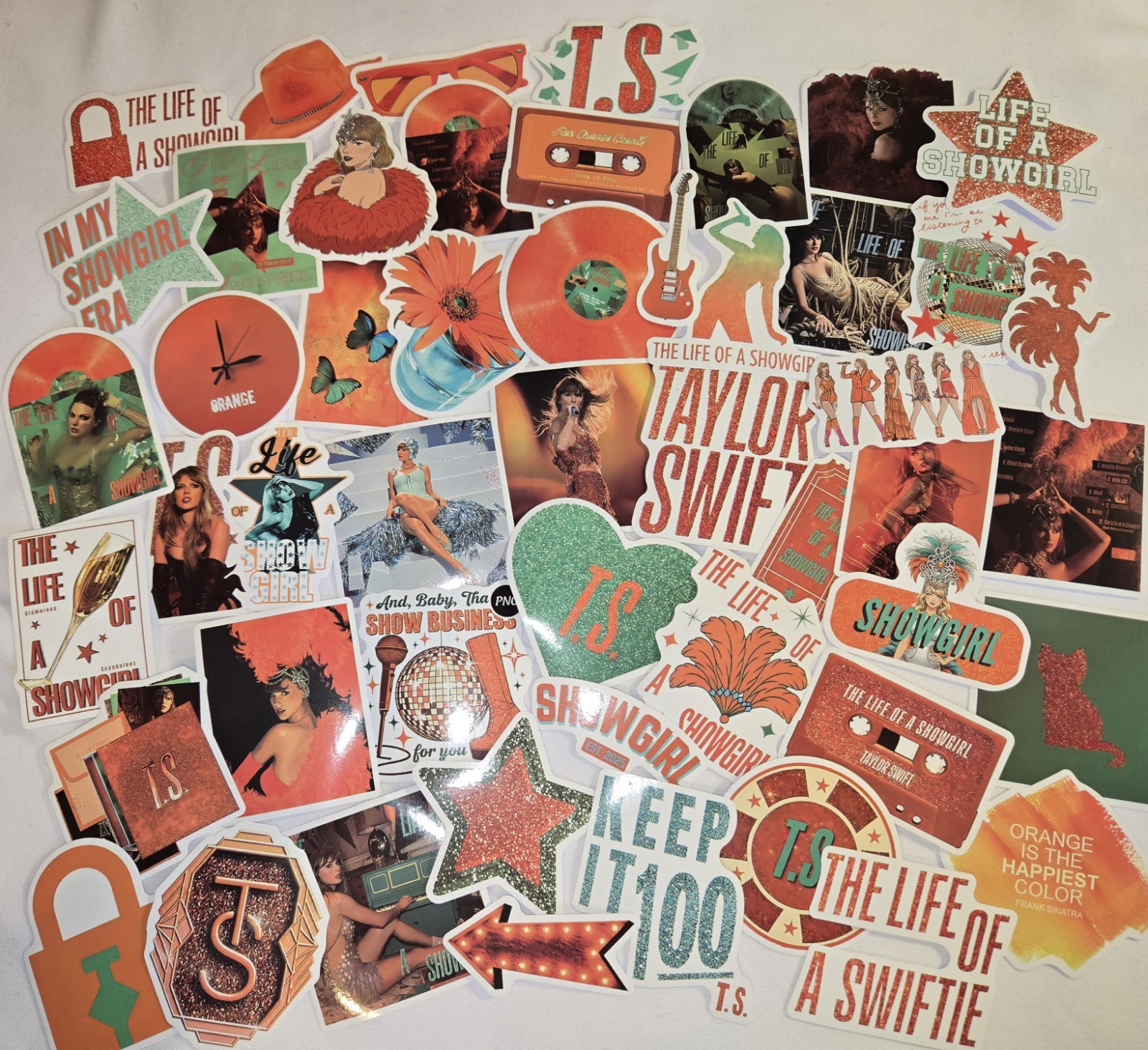 50pc Taylor Swift Stickers «Life of A Show Girl»