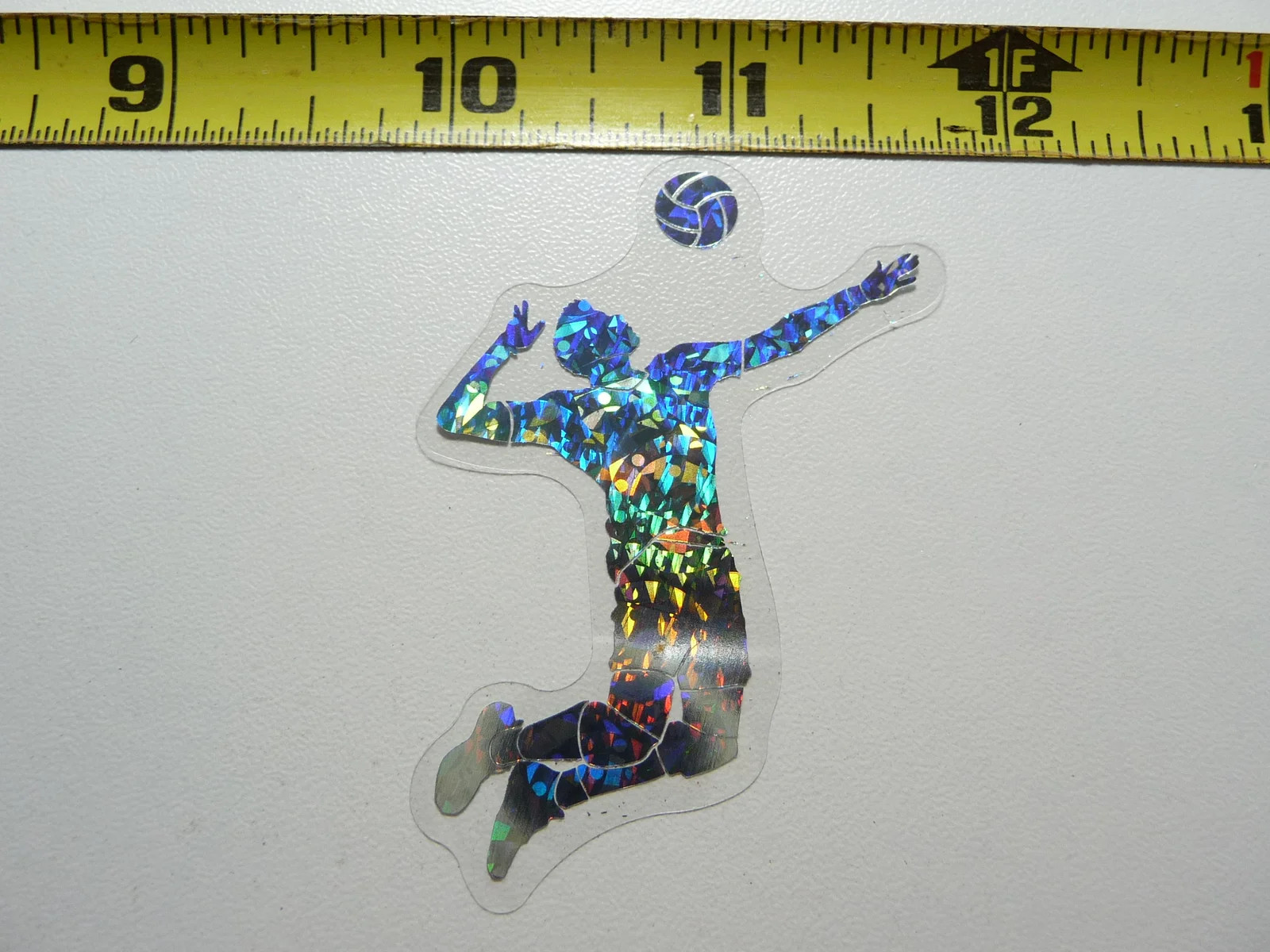 HOLOGRAPHIC VOLLEYBALL RETURN SERVE SMALL STICKER DECAL SPORTS ATHLETICS CONTEST