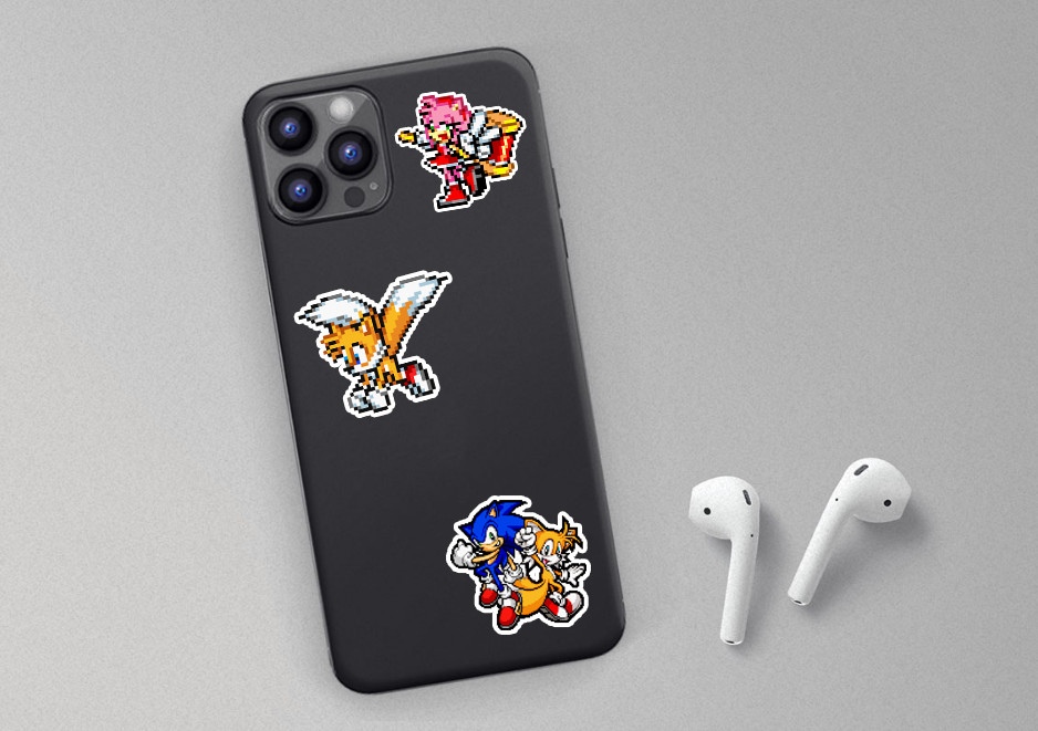 Sonic the Hedgehog Waterproof Vinyl Stickers Set 6