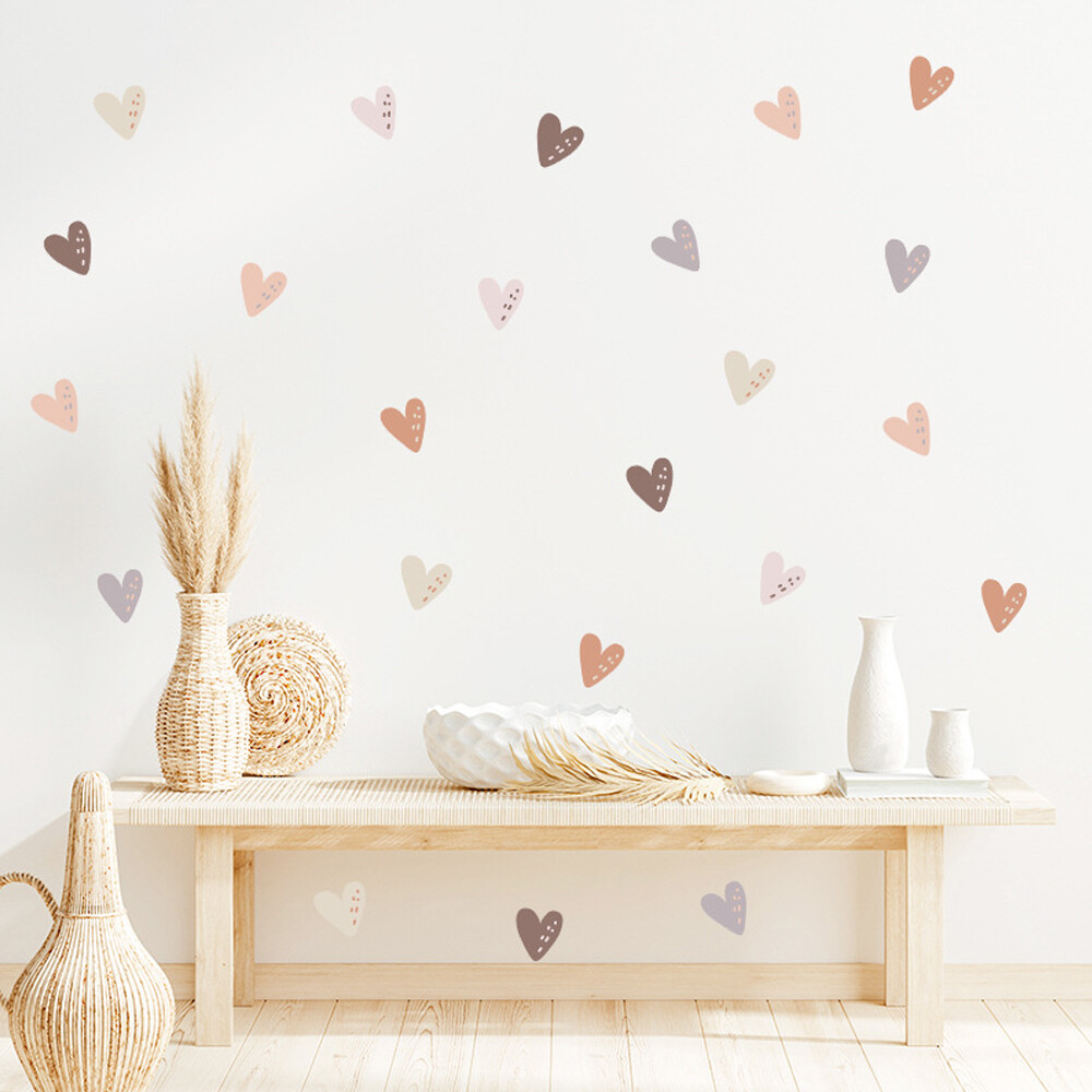 36pcs Hearts Creative Door Wall Decal Sticker For Children Baby Girls Boys Room