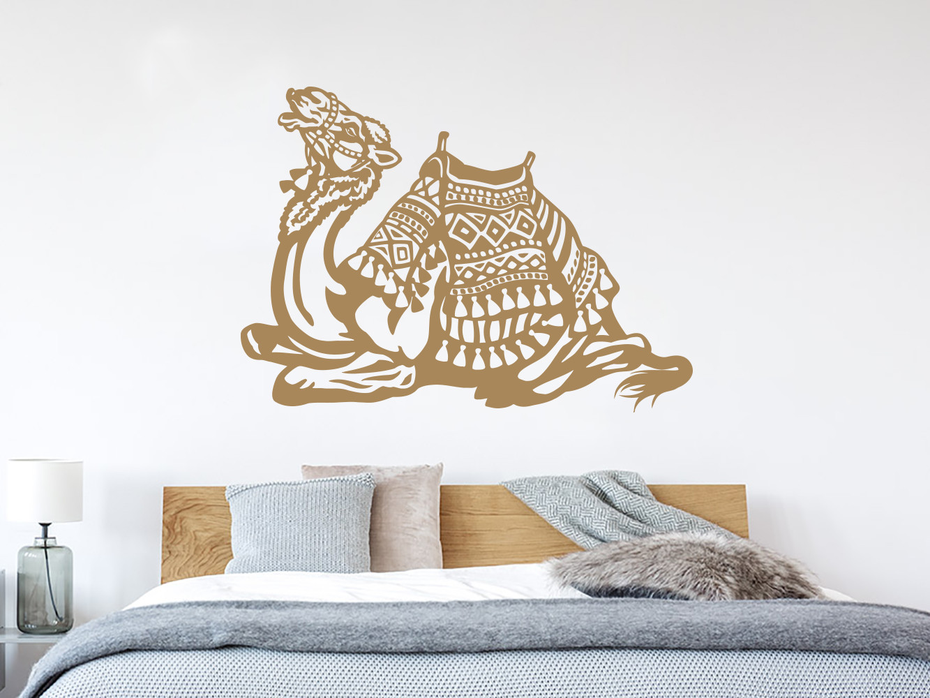 Camel Wall Decal. Bohemian Camel Animals Vinyl Stickers. Camel Wall Art NS448