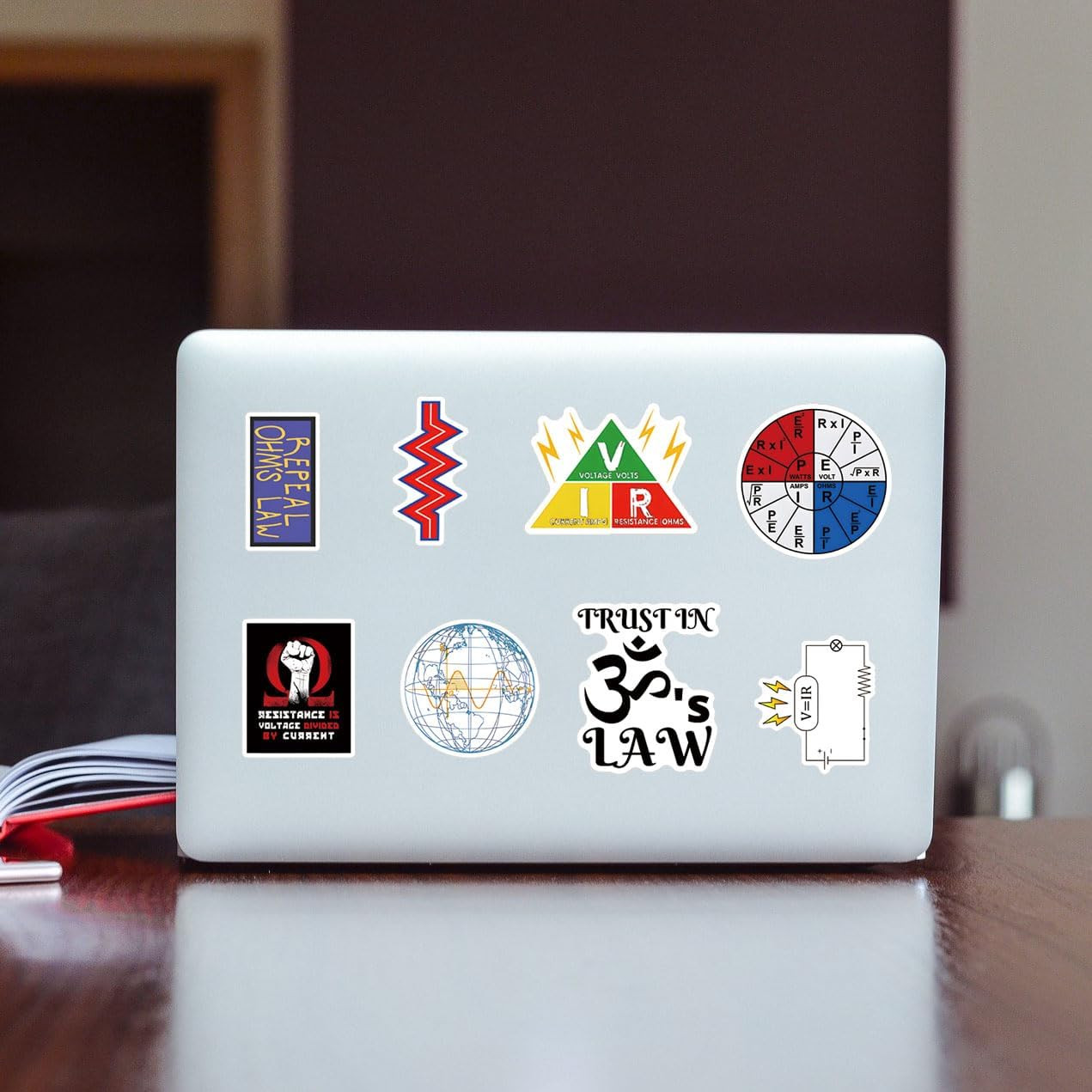 61Pcs Ohm’S Law Stickers Pack – Vinyl Waterproof Decals for Various Surfaces