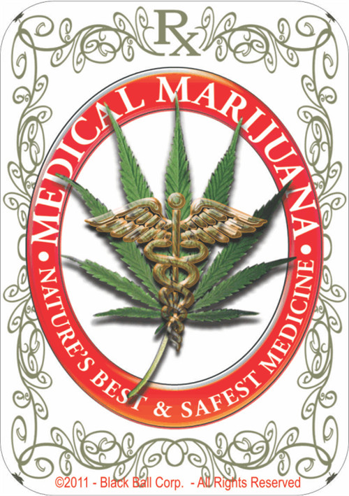 Medical Marijuana – Sticker – 3 1/2″ x 2 3/4″