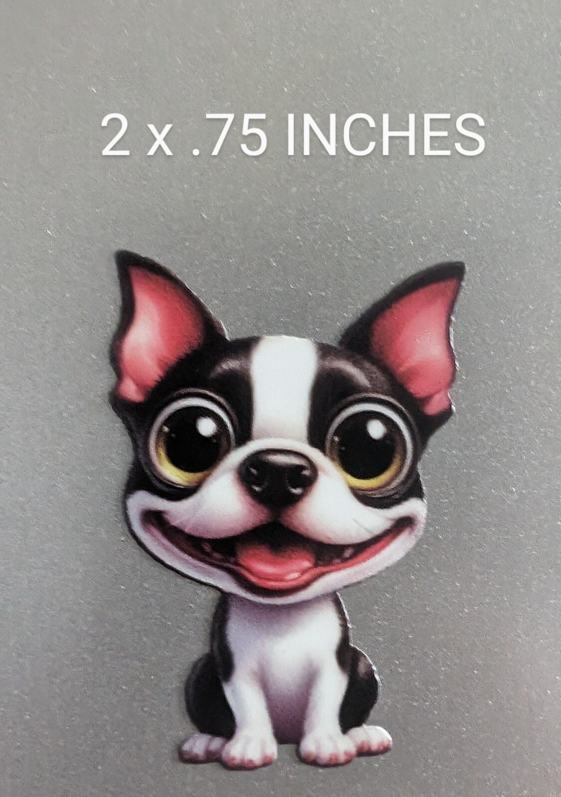 2″ Boston Terrier Dog Decal Vinyl Sticker Pet Breed Smile Bully Life Lover Paws