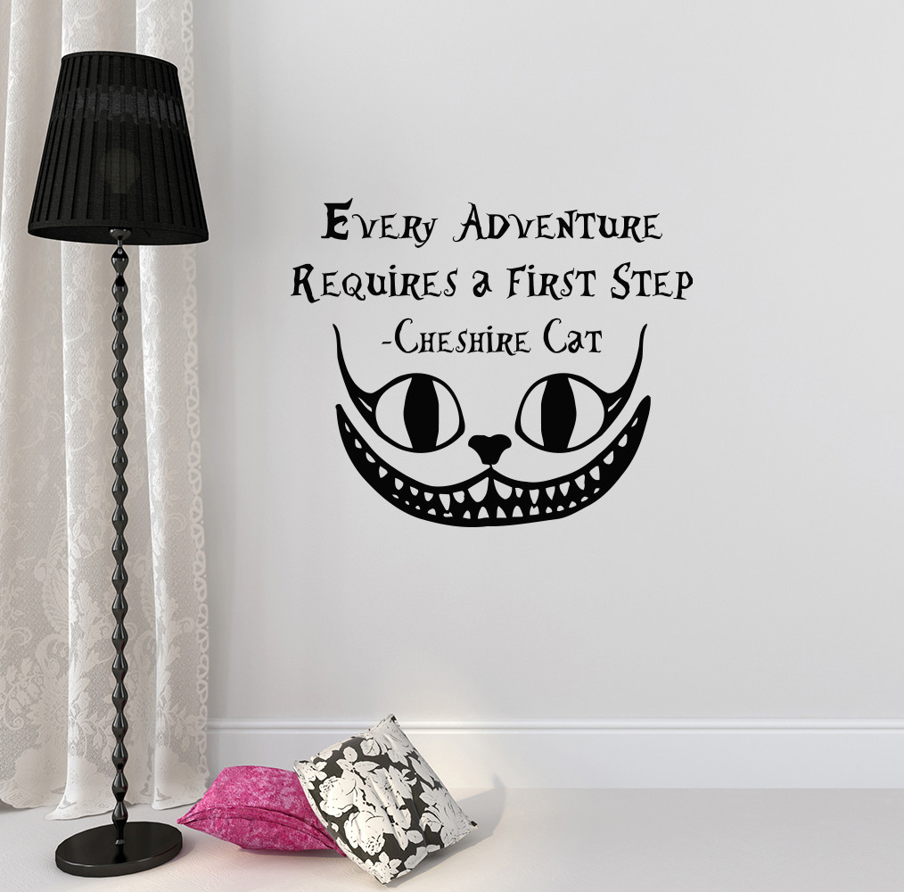 Alice in Wonderland Wall Decal Every Adventure Requires Quote Sticker aa532