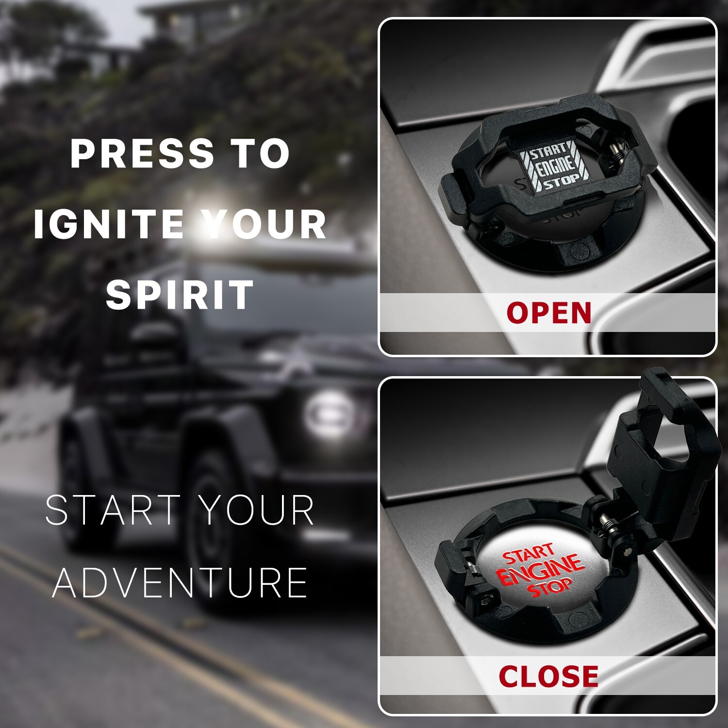 Car Push Engine Start Button Cover, Touch Button Protector Cover