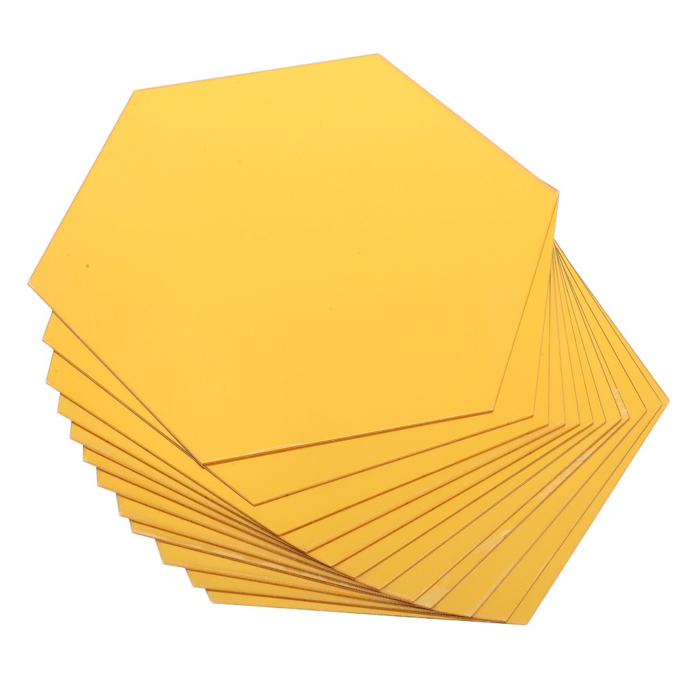 12 Pcs Hexagonal Mirror Wall Stickers Self Adhesive Acrylic Wall Decals