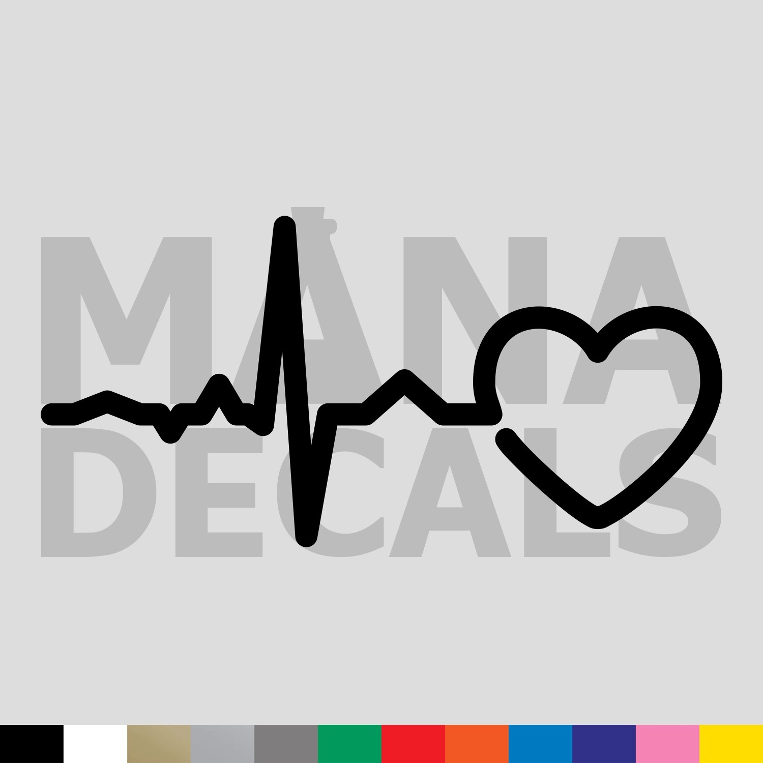 Lifeline Heart Vinyl Die Cut Decal Sticker – Heartbeat Health EKG Medical