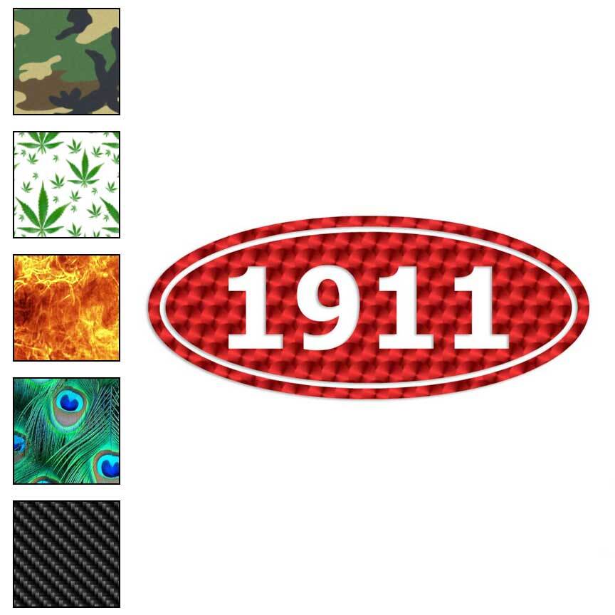 1911 M1911 Automatic, Vinyl Decal Sticker, 40 Patterns & 3 Sizes, #4