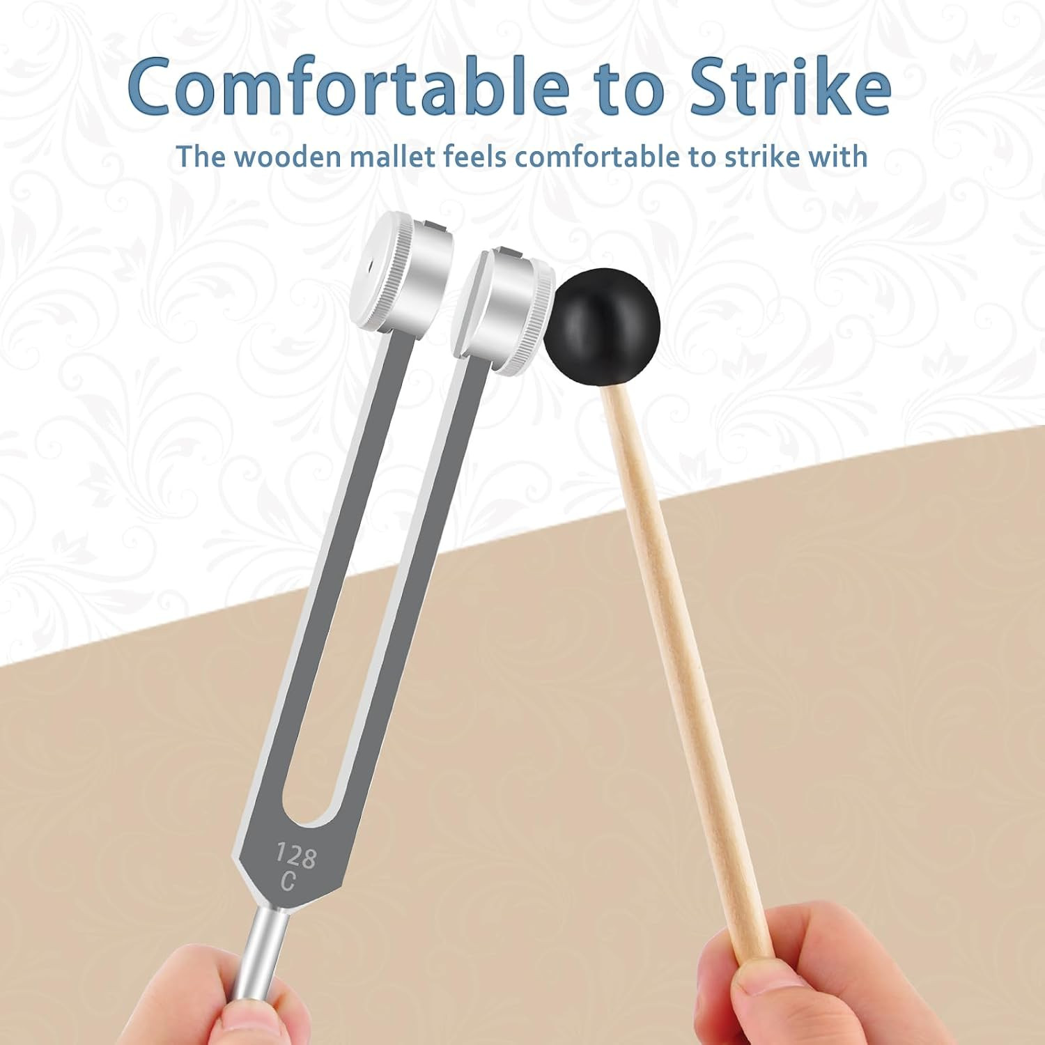EASTROCK Tuning Fork Set for Music Therapy Yoga – 4Pcs Tuned Forks (MI 528 Hz, 1