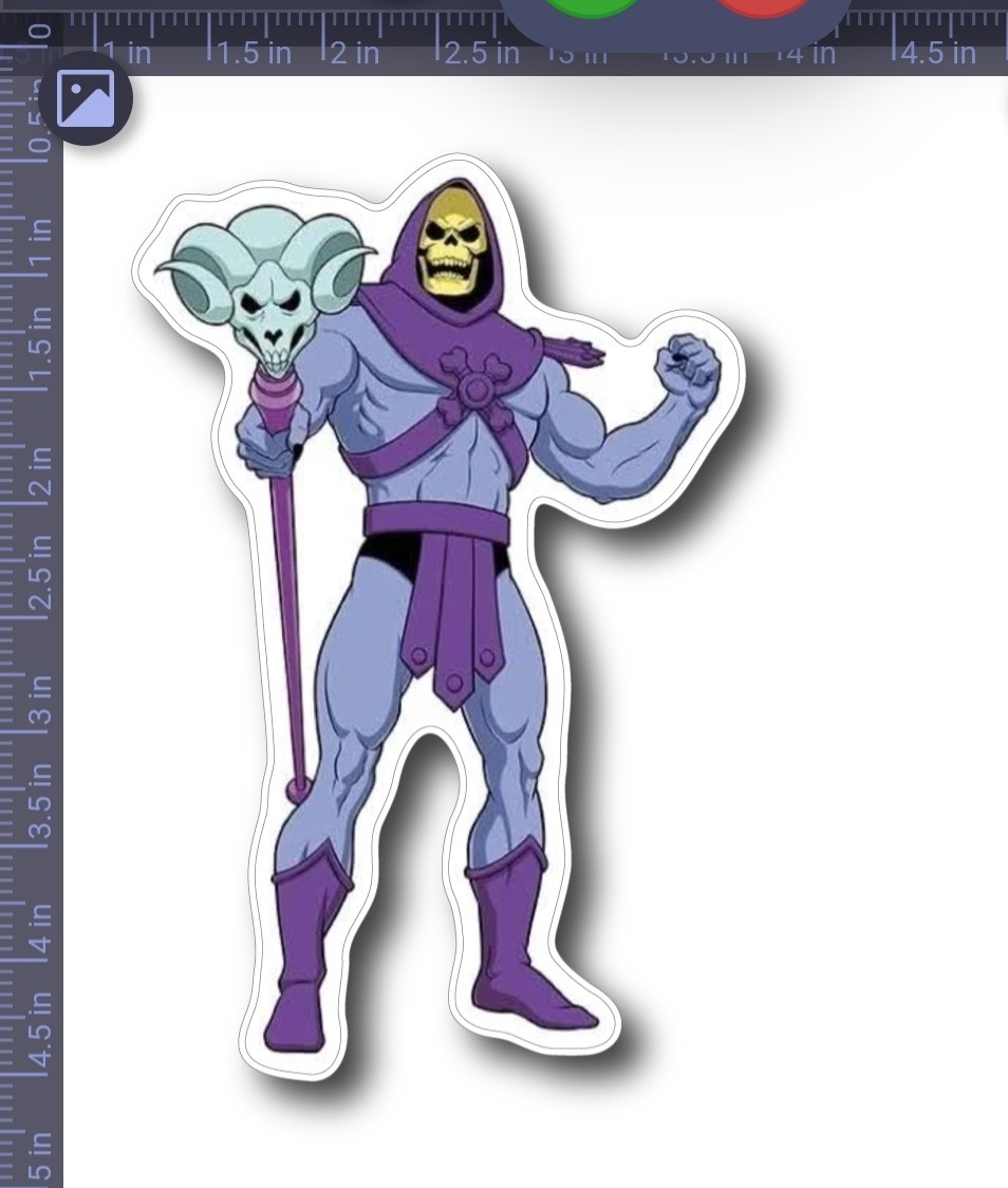 SKELETOR VYNIL DIE-CUT STICKER 5X3