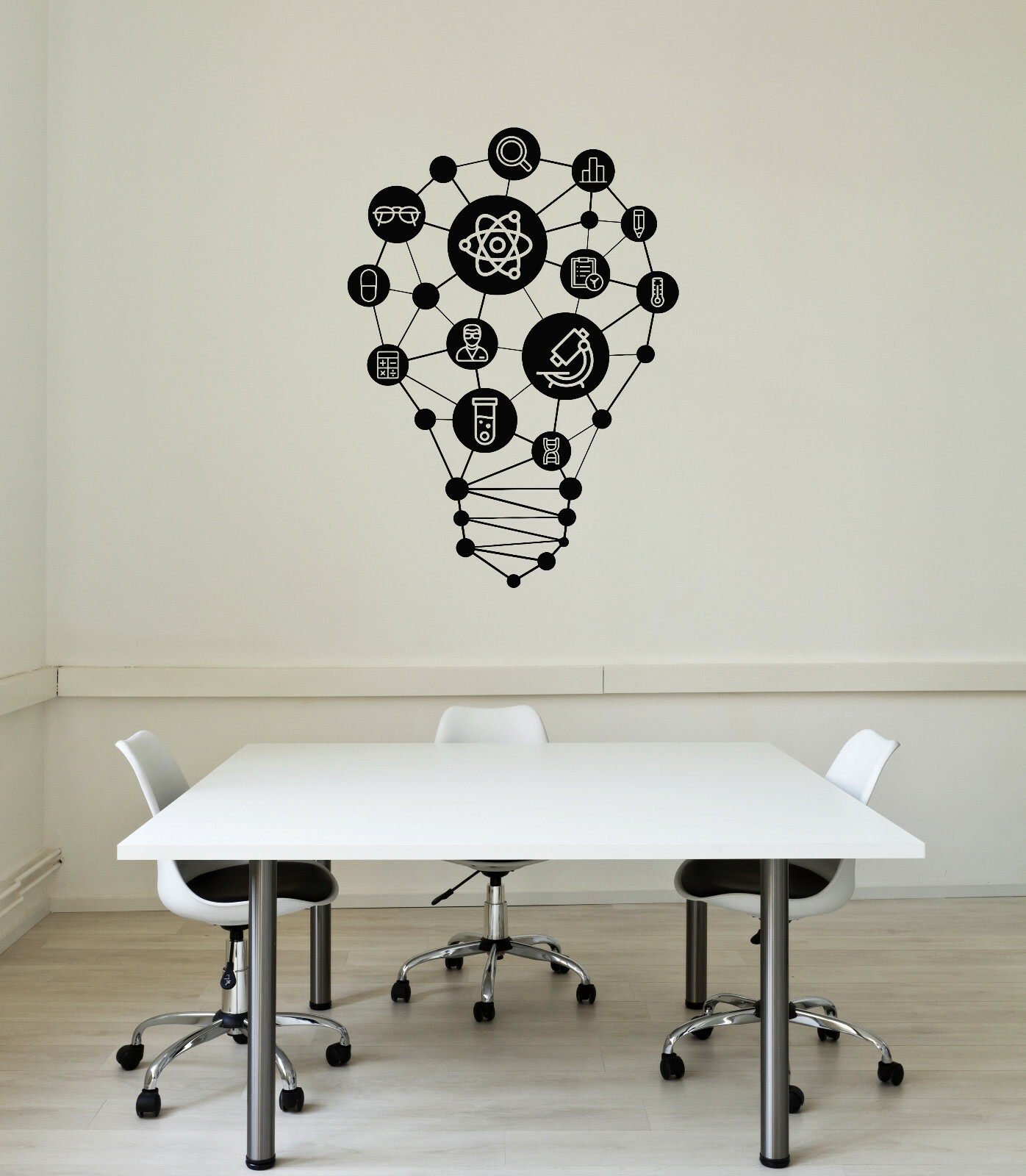 Vinyl Wall Decal Lab Science Class Lightbulb School Decor Stickers (ig5880)