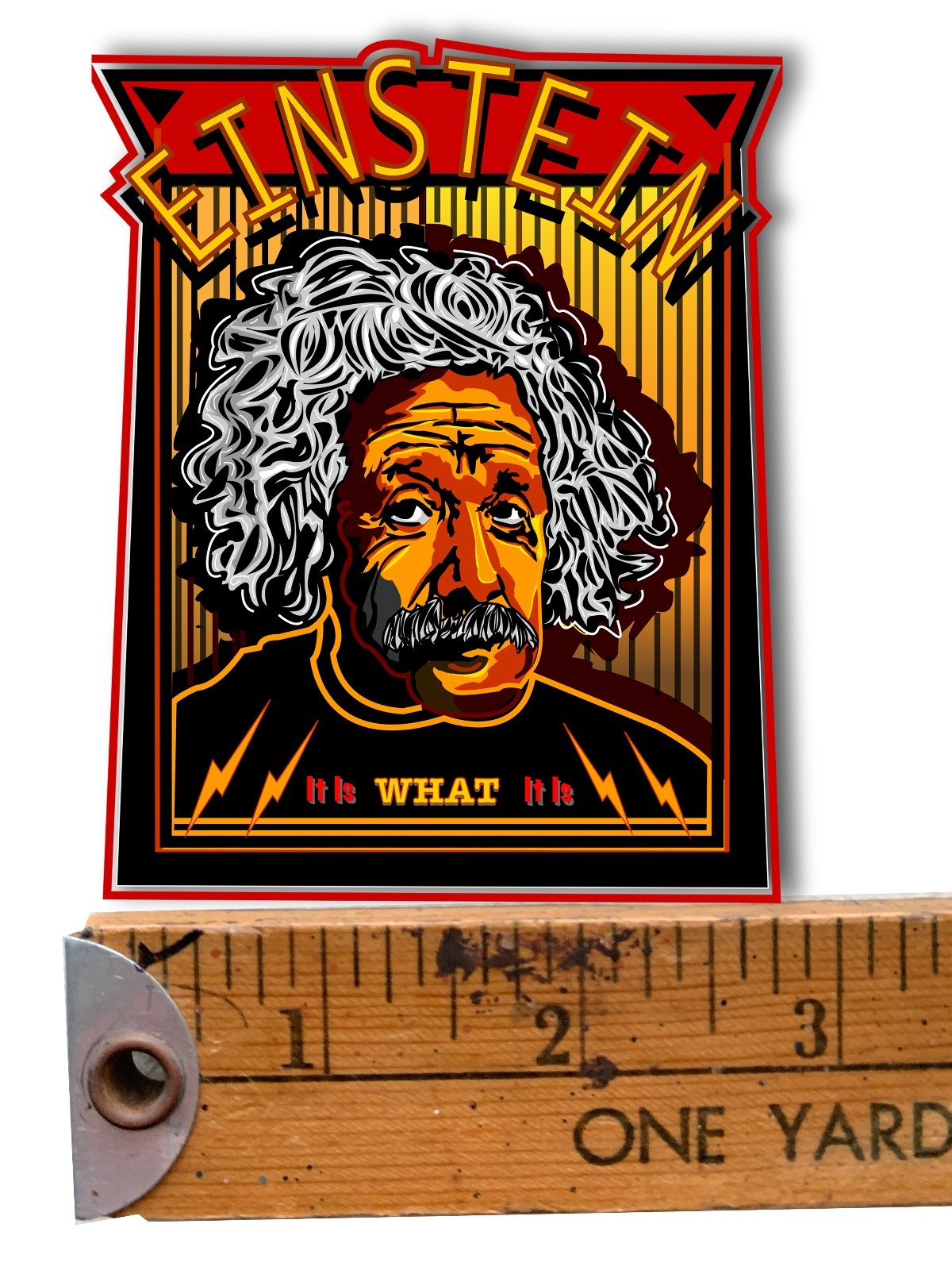 ALBERT EINSTEIN Genius Scientist Physics Vinyl Decal Sticker Dye Cut 2.5″ x 3″