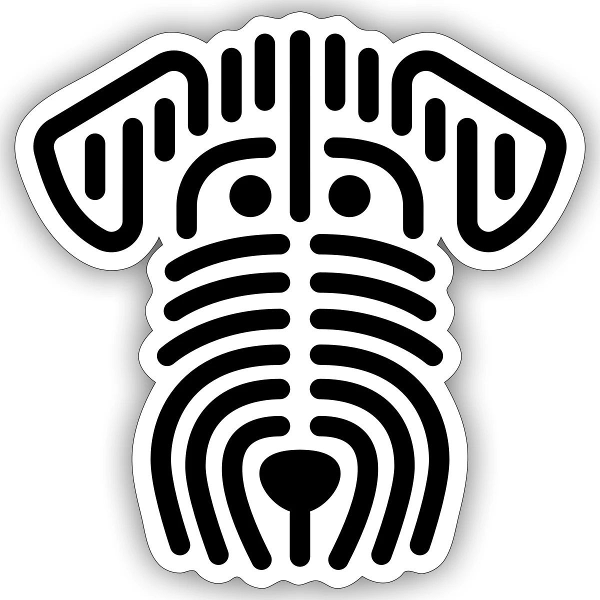 Airedale Terrier Graphic Dog Sticker, max. 4 x 4″