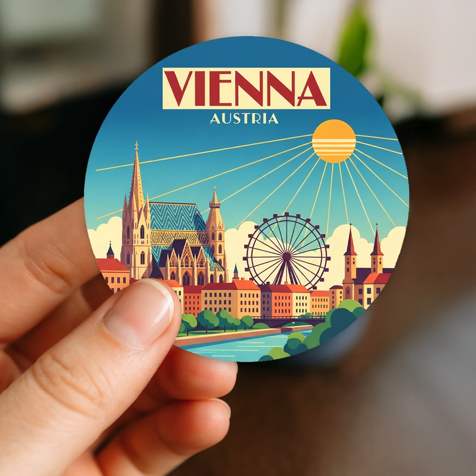 Vienna Austria Vintage Travel Sticker Die Cut Waterproof Vinyl Laptop Decal