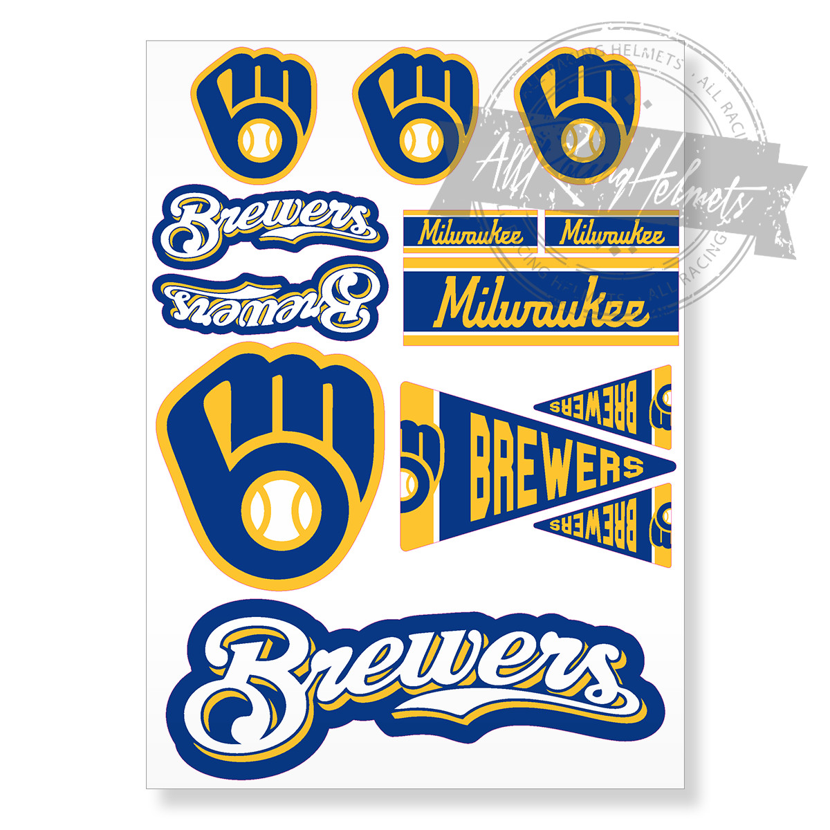Milwaukee Brewers MLB Baseball A4 Printed Vinyl Decal Sticker High Quality Kit