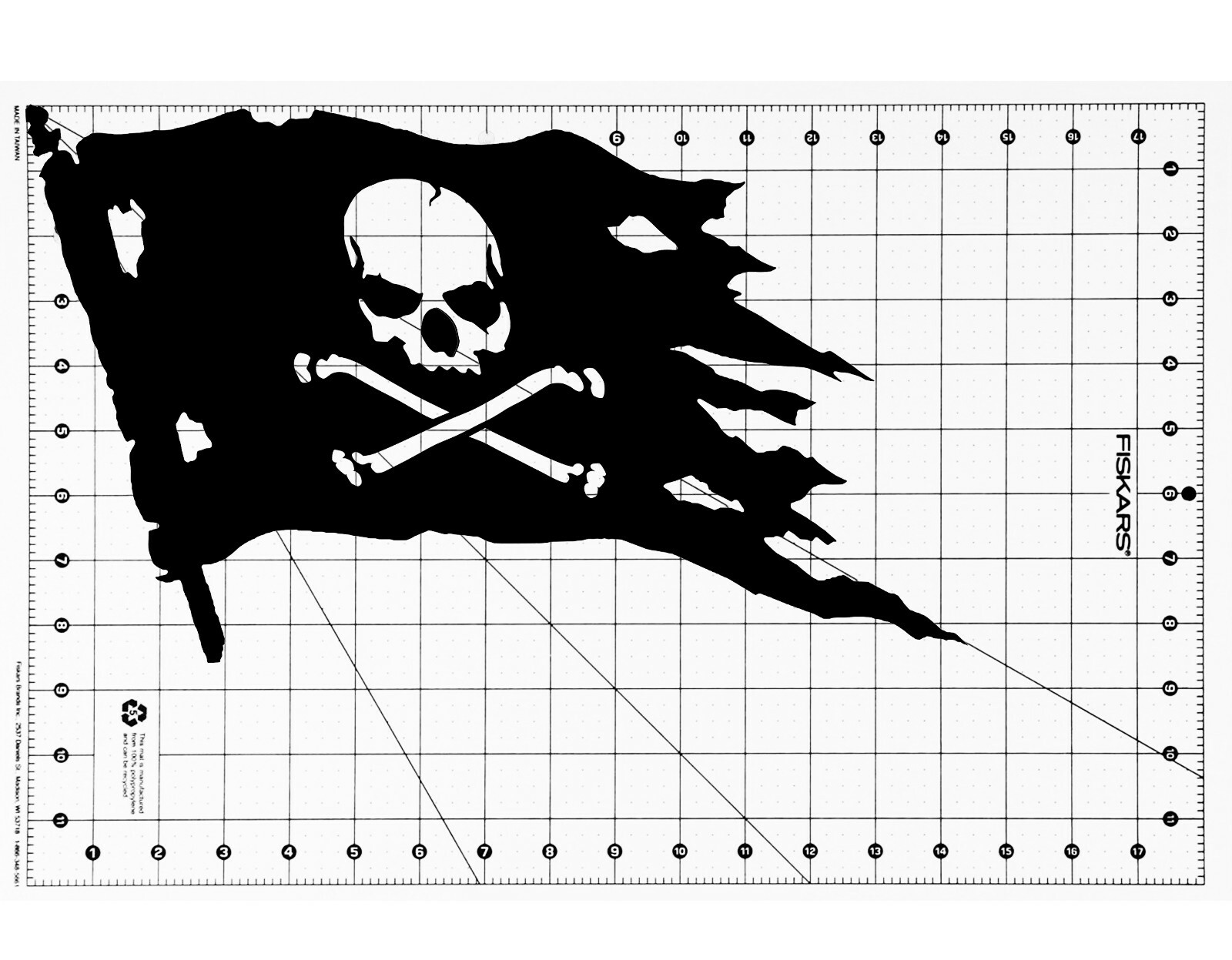 Jolly Roger Skull and Cross Bones Pirate Flag XL Vinyl Decal Sticker – 25 Colors