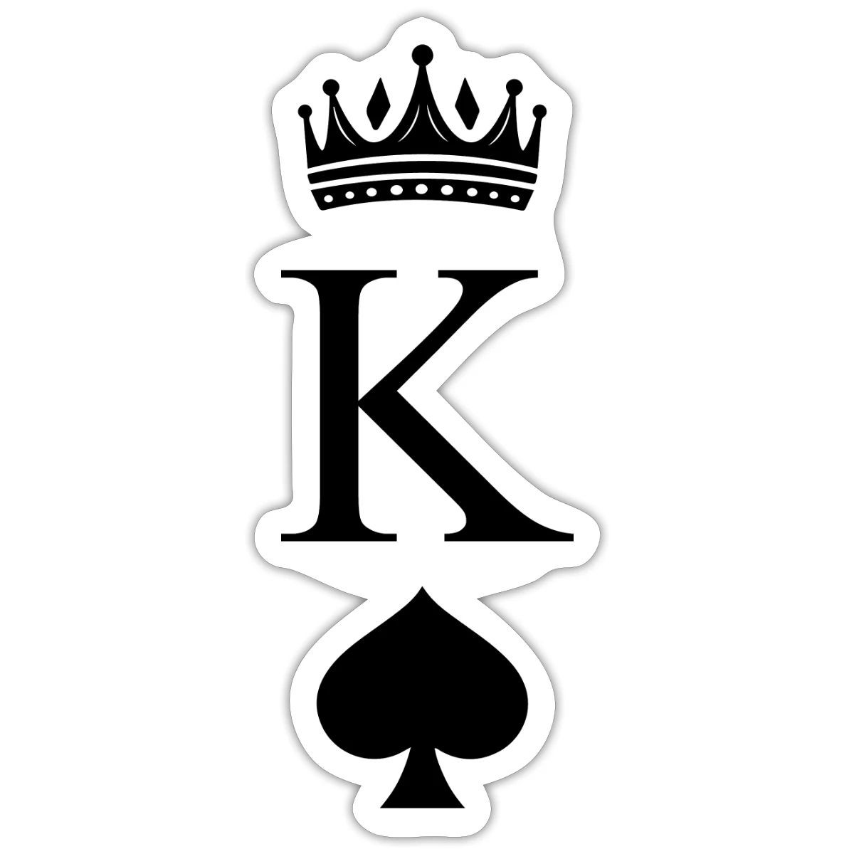 King Of Spades | Matching Couple Poker Card Sticker, max. 4 x 4″