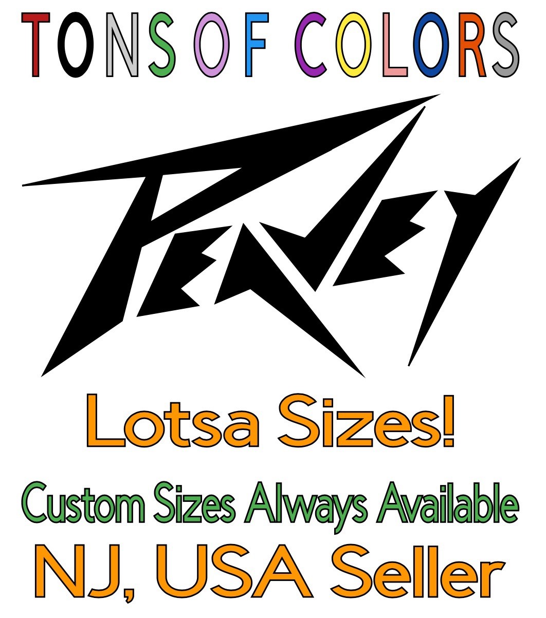 Peavy Amps Die Cut Vinyl Decal Electric Guitar Rock Music Heavy Metal Legendary
