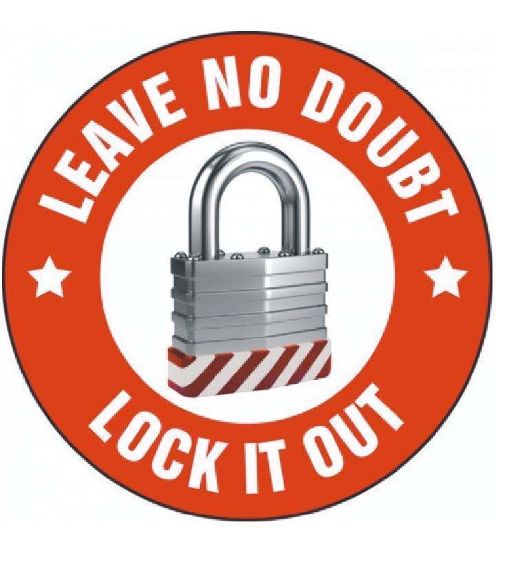 Lock Out For Safety Hard Hat Sticker Decal